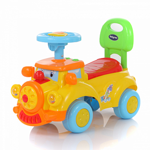 Детская желтая машина-каталка Keeping, звуковые эффекты (Baby Care, 556_Yellow)